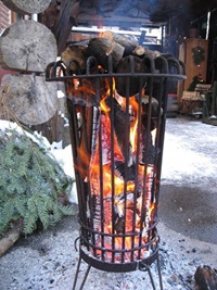 Feuer - in seiner Leidenschaft im Winter.